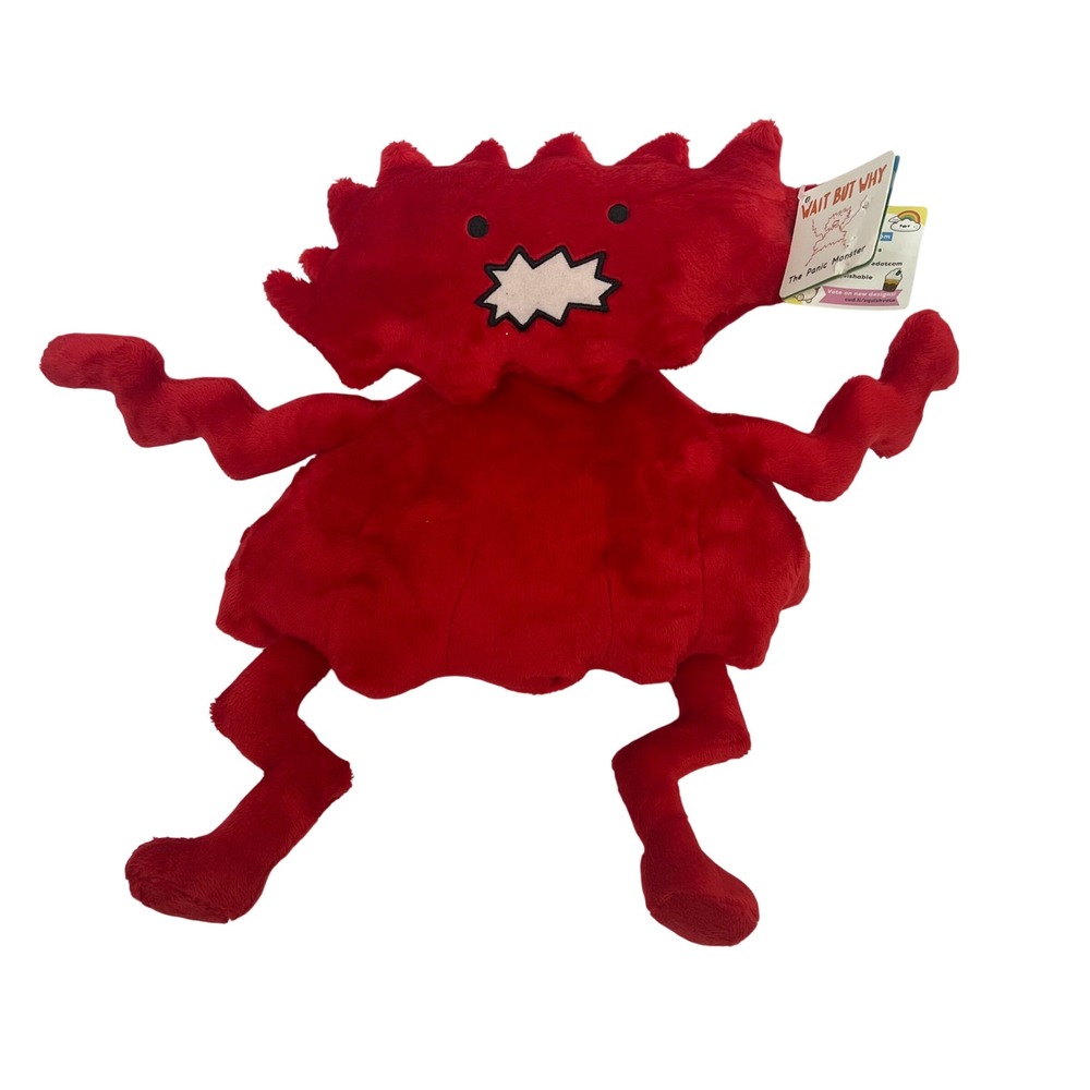 Squishable Wait But Why The Panic Monster 12 Inch Red Plush Toy SQU-118292 NWT
